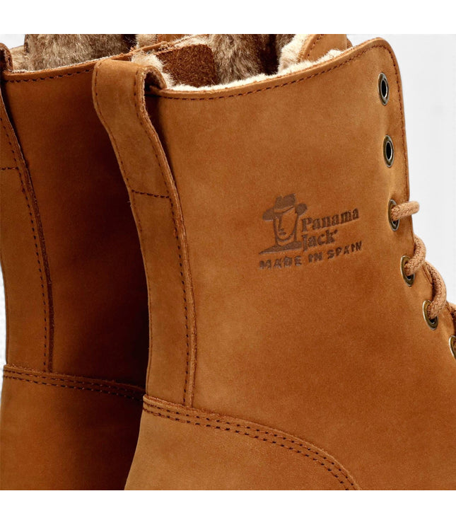 Panama Jack Women's Brown Waterproof Leather Warm Lace-Up Boots - Frisia-B44