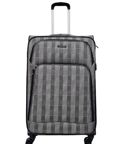 Ashbourne Large Soft Shell Suitcase in Stripe