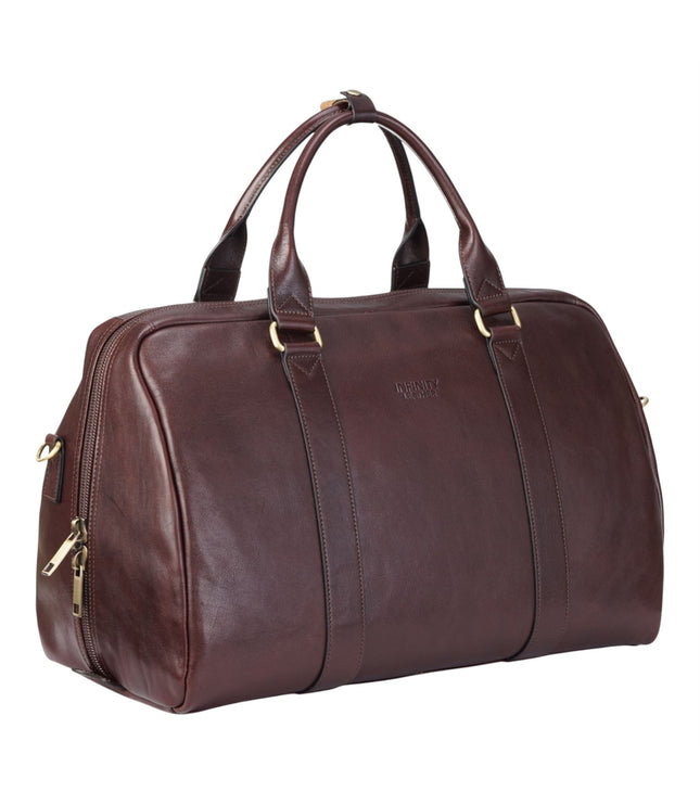 Vintage Genuine Leather Brown Holdall Duffle Gym Travel Bag - Atlas