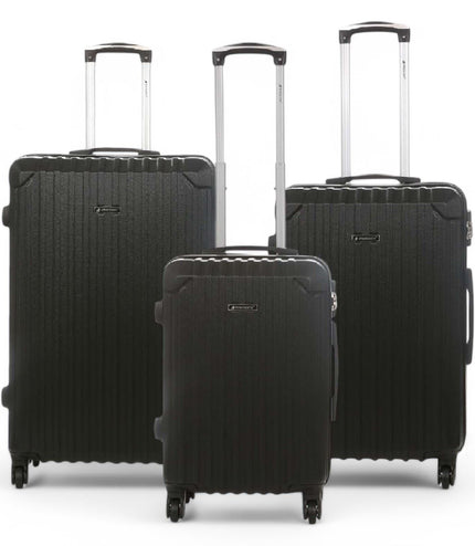 Corowa Set of 3 Hard Shell Suitcase in Black
