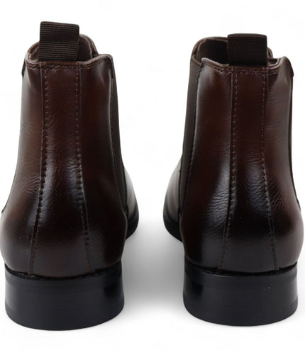 Men's Brown Chelsea Slip-On Office Ankle Boots