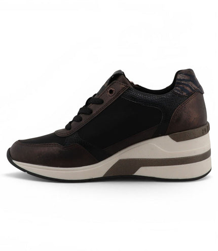 Mustang Women's Black Platform Sneaker Trainer Casual Shoes - M0872003