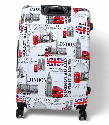 Cooma Large Hard Shell Suitcase London in Black Flower