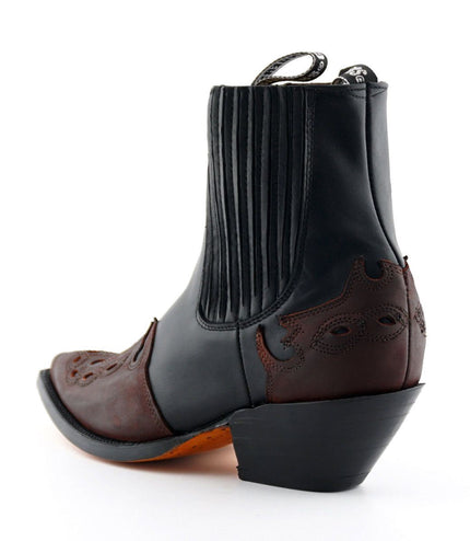 Grinders Unisex Leather Black Western Boots - Arizona Lo