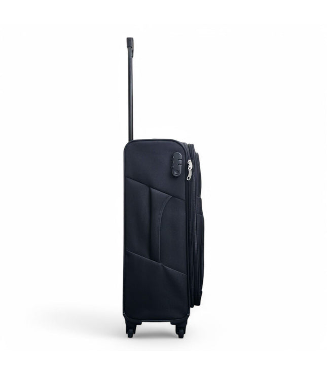 Tahara Medium Soft Shell Suitcase in Black