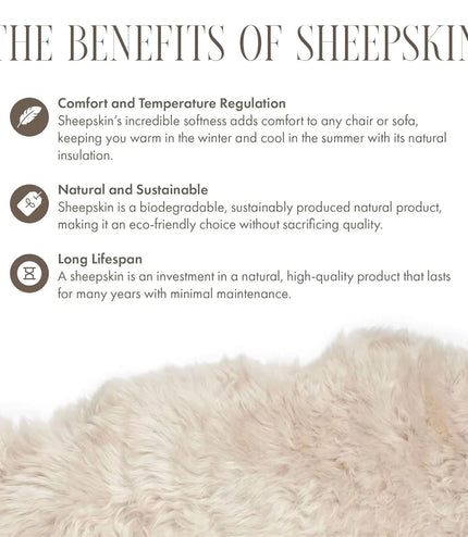 Genuine Sheepskin Cream Quad Natural Fluffy Silky Soft Real Wool Rug