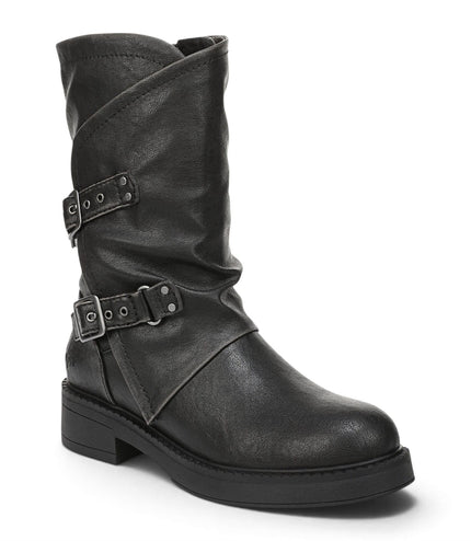 Blowfish Malibu Women's Black Faux Leather Mid-Calf Biker Boots - Venice-2