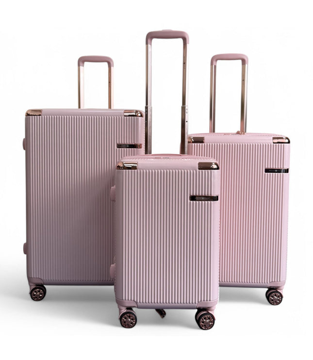 Cowra Set of 3 Hard Shell Suitcase in Rose Gold