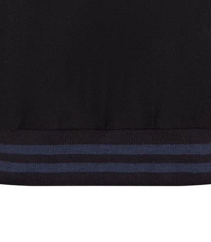 Letterman Baseball Wool Leather Varsity Bomber Jacket - Genoa - Black/Blue