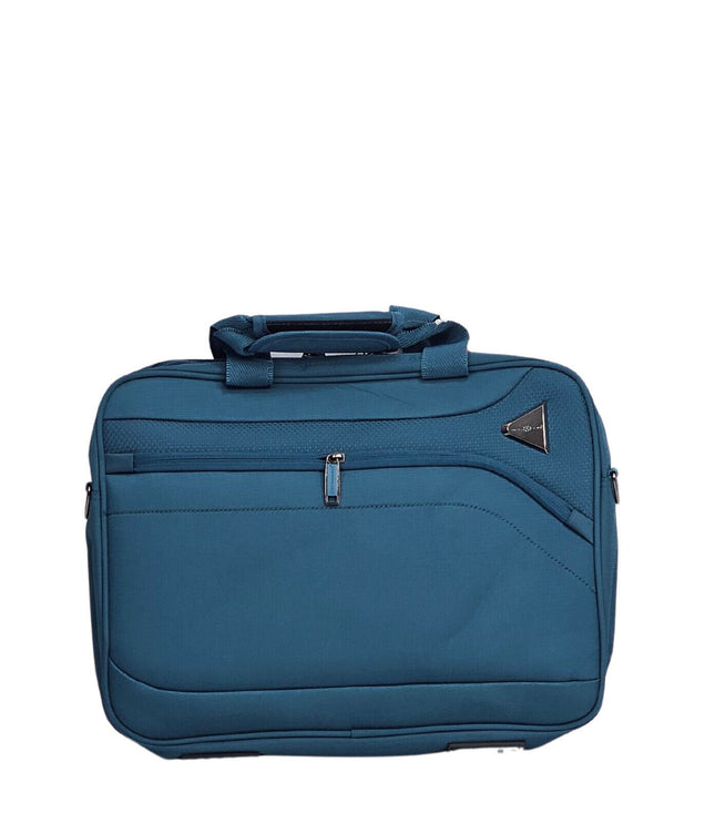 Corby Laptop Soft Shell Suitcase in Teal