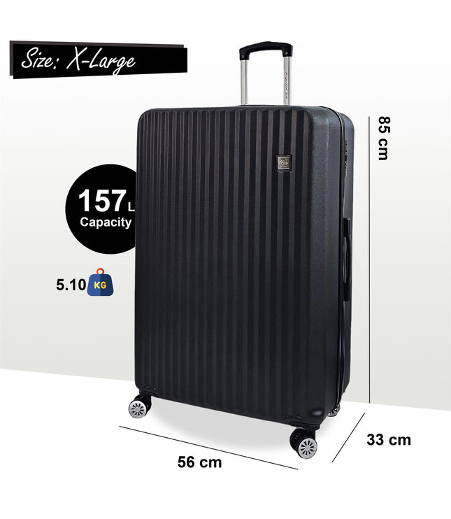 Alsager Extra Large Hard Shell Suitcase in Black
