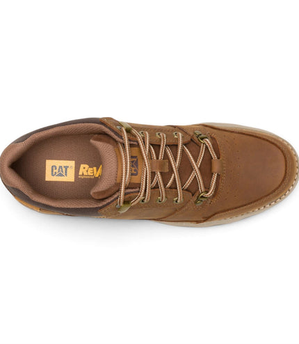 Caterpillar (CAT) Men's Bronze Brown Leather Water-Resistant Hiking Shoes - Pursue Hiker Lo