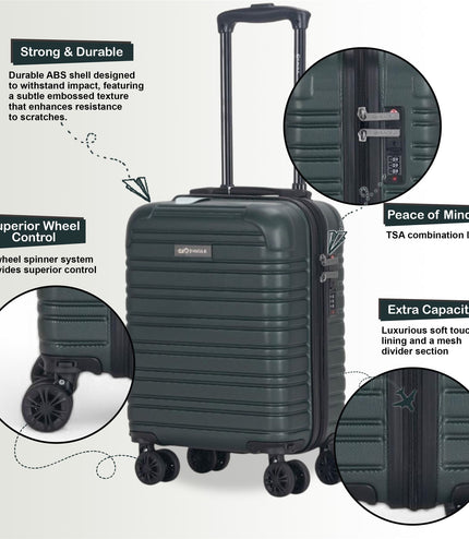Koga Underseat Hard Shell Suitcase in Green
