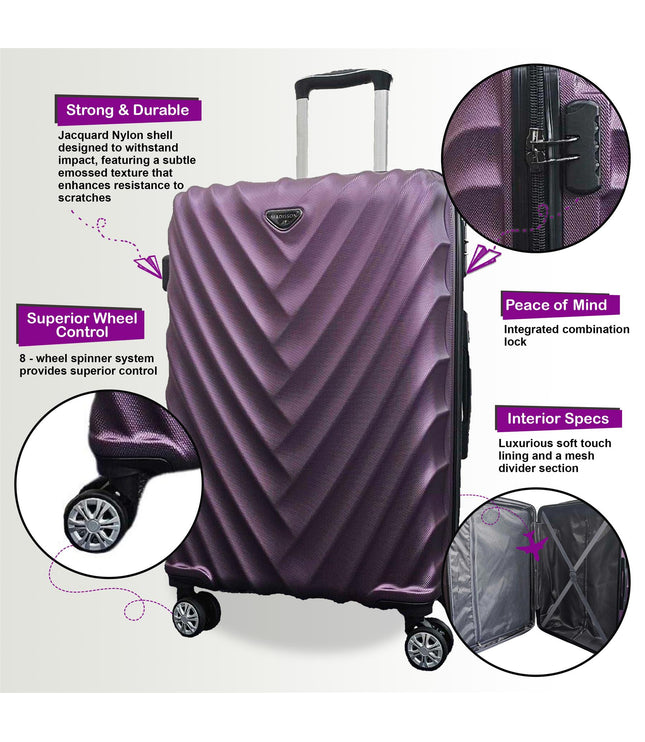 Colyton Cabin Hard Shell Suitcase in Purple