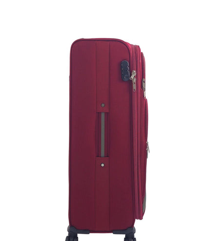 Arundel Large Soft Shell Suitcase in Burgundy