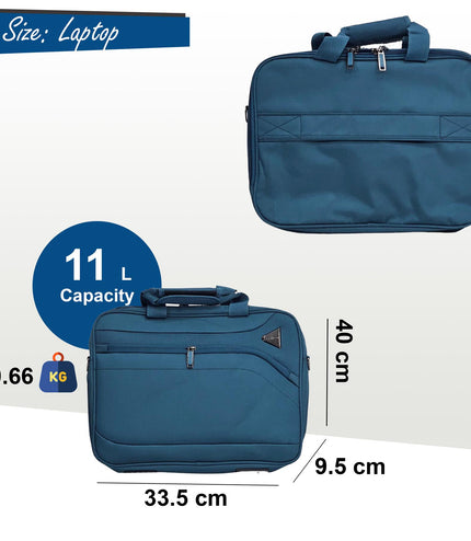 Corby Laptop Soft Shell Suitcase in Teal