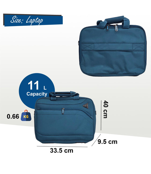 Corby Laptop Soft Shell Suitcase in Teal
