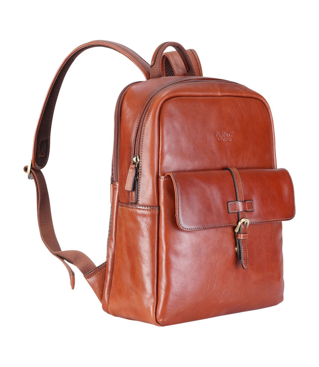 Genuine Leather Tan Vintage Laptop Backpack Travel Bag - Cove