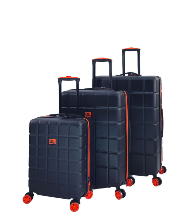 Coulsdon Set of 3 Soft Shell Suitcase in Black