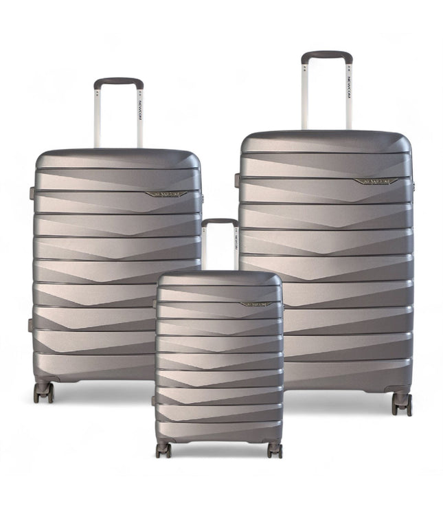 Forster Set of 3 Hard Shell TSA Suitcase in Smoke Grey