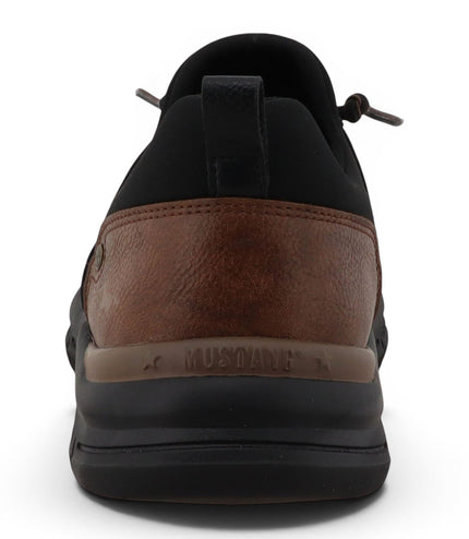 Mustang Men's Black Lightweight Lace-Up Trainers Shoes - M0061005