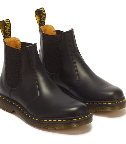 Dr Martens 2976 Yellow Stitch Black Leather Chelsea Boots - 22227001