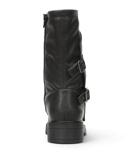 Blowfish Malibu Women's Black Faux Leather Mid-Calf Biker Boots - Venice-2