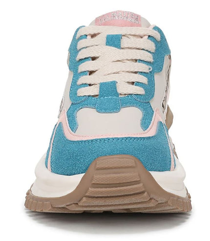 Blowfish Malibu Womens Pink Blue Retro Lace-Up Sneakers - Leo