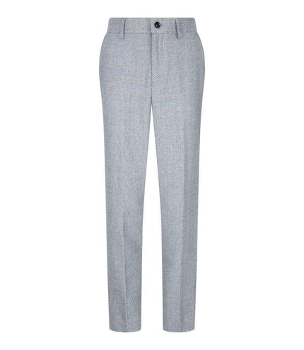 Boys 3 Piece Cream Tweed Check Vintage Retro Suit
