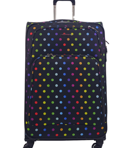 Ashbourne Large Soft Shell Suitcase in Dots