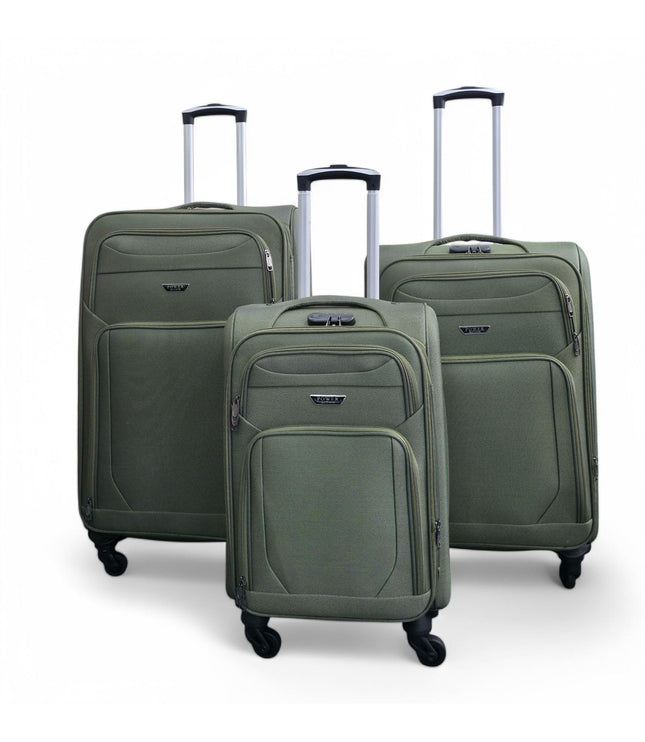 Nagoya Set of 3 Soft Shell Suitcase in Khaki