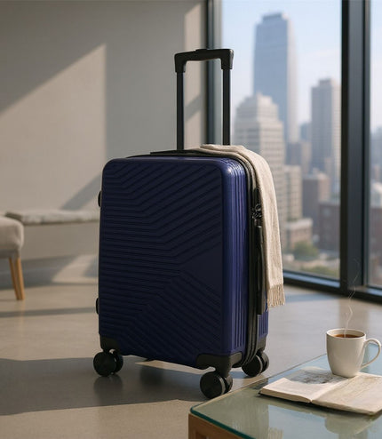 Junee Cabin Hard Shell Suitcase in Navy Blue