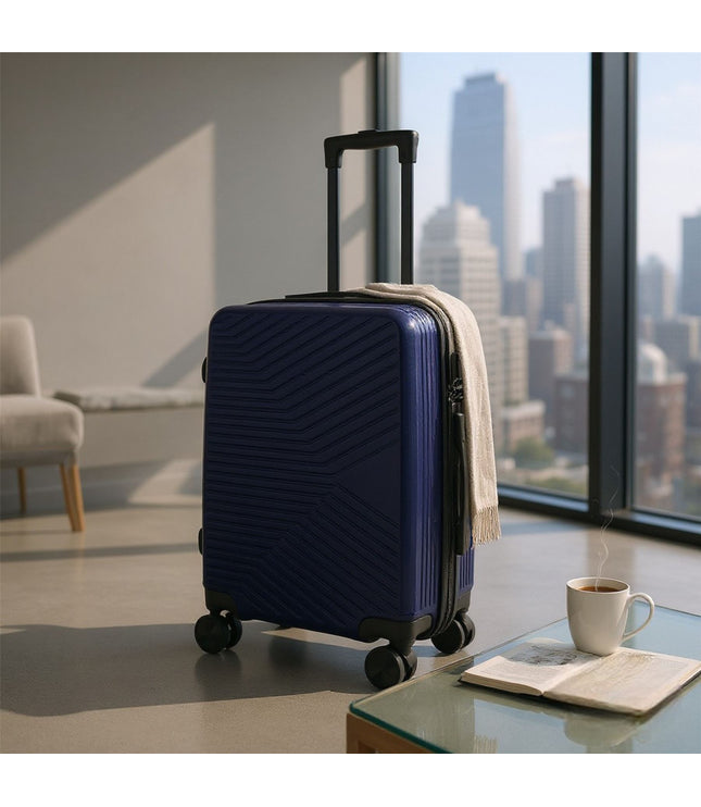 Junee Cabin Hard Shell Suitcase in Navy Blue