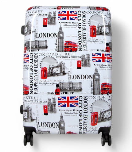 Cooma Large Hard Shell Suitcase London in Black Flower