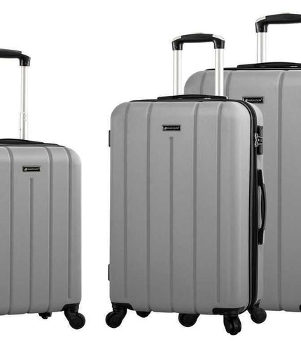 Coalville Set of 3 Hard Shell Suitcase in Silver