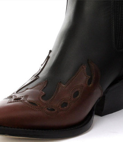Grinders Unisex Leather Black Western Boots - Arizona Lo