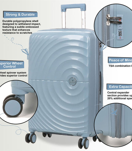 Balranald Large Hard Shell Suitcase in Sky Blue
