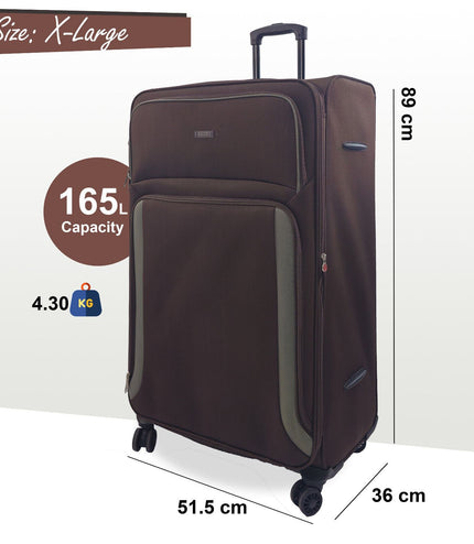 Arundel Extra Large Soft Shell Suitcase in Brown