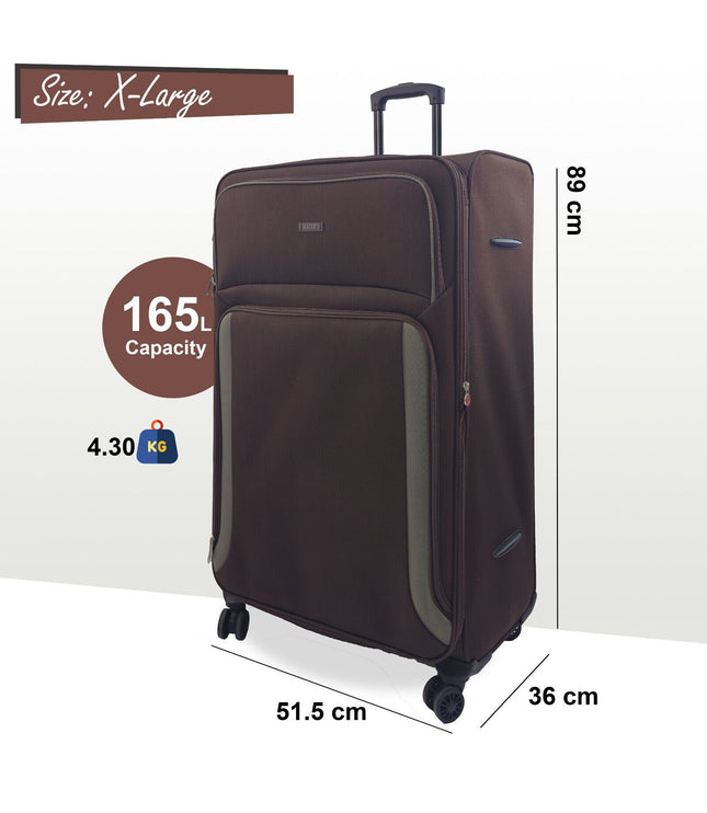 Arundel Extra Large Soft Shell Suitcase in Brown