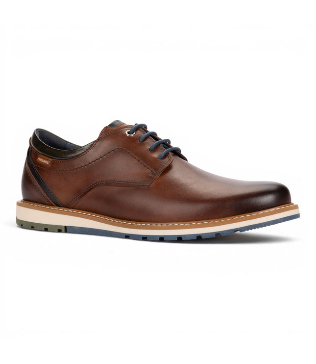 Pikolinos Men's Brown Leather Lace-Up Smart Shoes - Berna