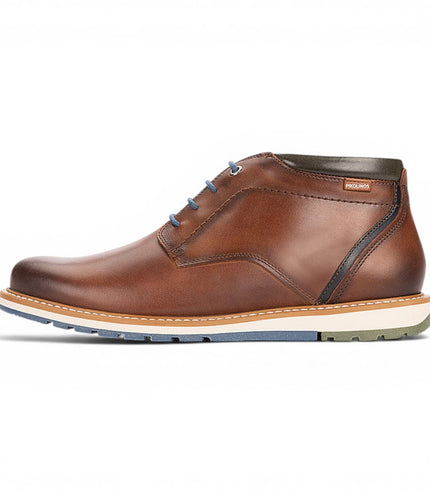 Pikolinos Men's Brown Leather Lace-Up Ankle Smart Boots - Berna