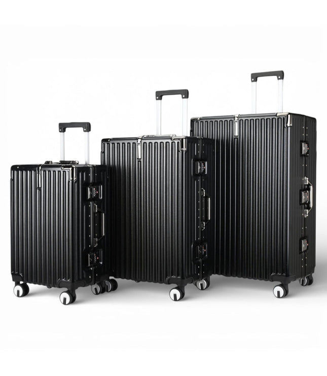 Airdrie Set of 3 Hard Shell Suitcase in Black