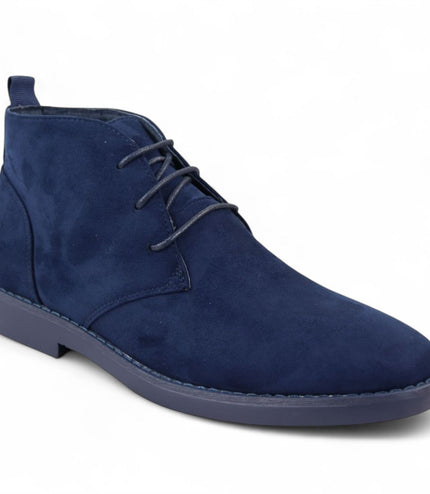 Men's Navy Premium Desert Style Suede Chukka Boots