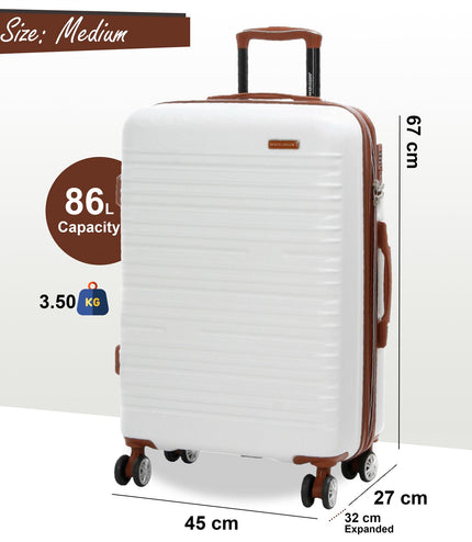 Armidale Medium Hard Shell Suitcase in Cream
