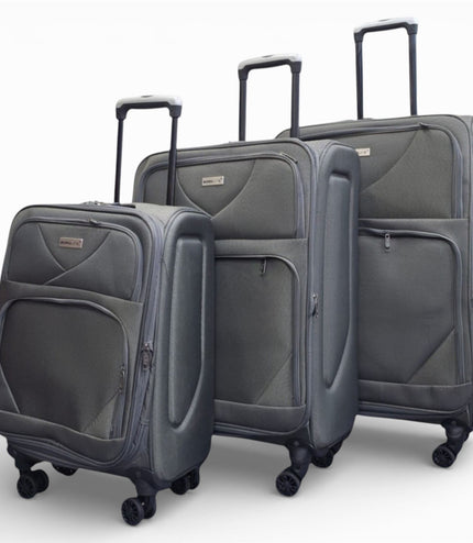 Nagoya Set of 3 Soft Shell Suitcase in Grey