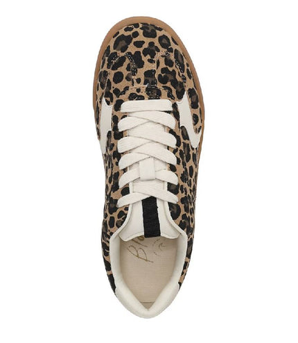 Blowfish Malibu Womens Leopard Brown Lace-Up Sneakers - Tastic