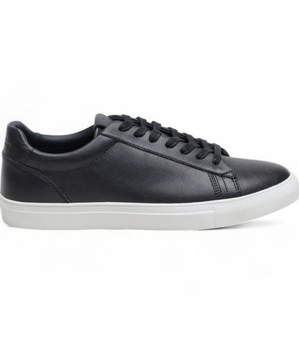 Antique Rogue Men's Black Leather Trainer Sneaker Shoes - Gibbs