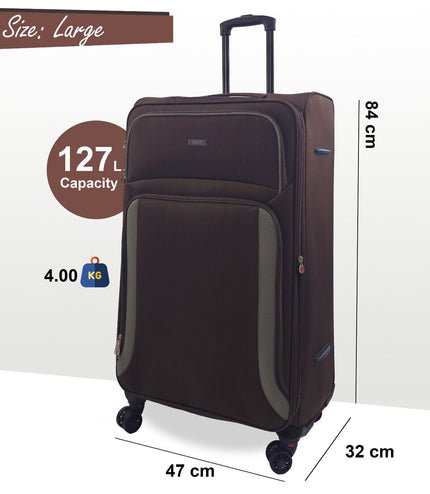 Arundel Large Soft Shell Suitcase in Brown