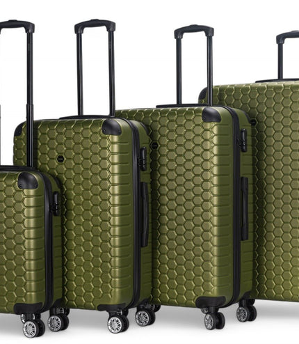 Noda Set of 4 Hard Shell Suitcase in Green