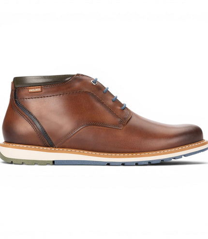 Pikolinos Men's Brown Leather Lace-Up Ankle Smart Boots - Berna